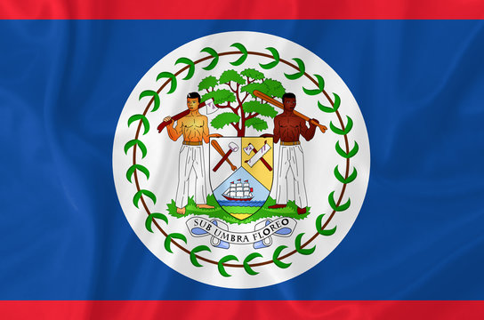 Belize waving flag