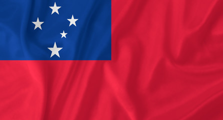 Samoa waving flag