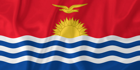 Kiribati waving flag