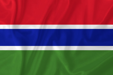 Gambia waving flag