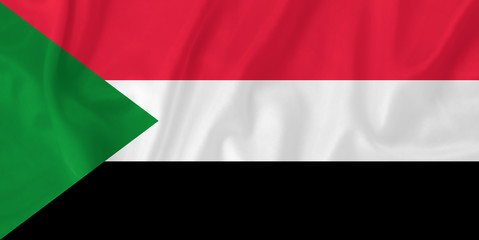 Obraz premium Sudan waving flag