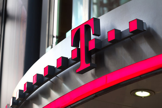 dortmund, North Rhine-Westphalia/germany - 22 10 18: telekom sign in dortmund germany