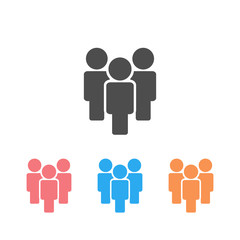 People icon set in flat style. People symbol for your web site design, logo, app, UI