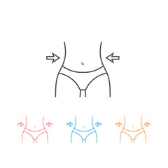 Weight loss icon set on white. vector illustration