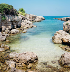 Adriatic Sea, Cala del Diavolo in Monopoli Puglia - Italy