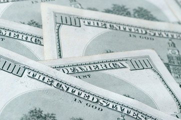 Many hundred dollar bills
