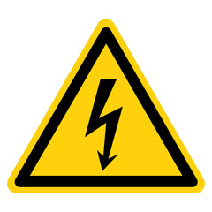 Danger High Voltage Symbol Sign, Vector Illustration, Isolate On White Background Label. EPS10