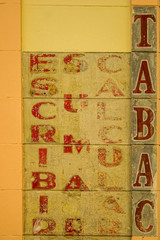 Vintage signage in Havana, Cuba