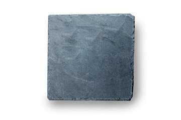 One of square chopping stone  with white background. Object for cooking , recipe or kitchen issue.
