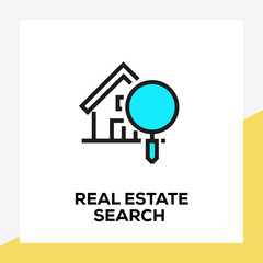 REAL ESTATE AGENT LINE ICON SET