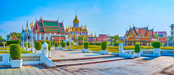 Wat Ratchanatdaram complex in Bangkok, Thailand