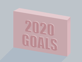 2020 goals modern word write