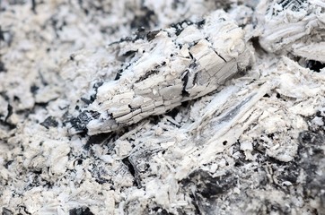 Pile of ashes after the fire went out grunge background texture