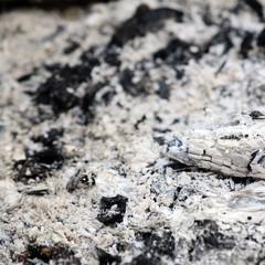Pile of ashes after the fire went out grunge background texture