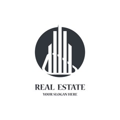 Real estate logo icon illustration