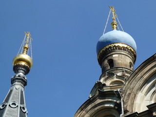 Details der Russischen Kirche in Dresden
