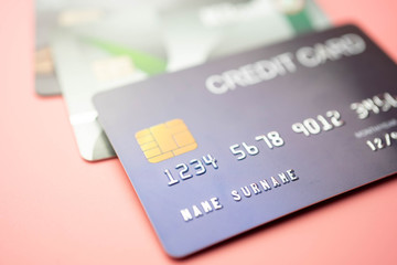 Credit card close up shot for background,Finance concept, Finance concept.