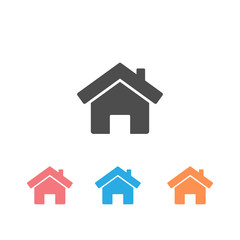 Fototapeta premium Home icon set. Vector illustration on white