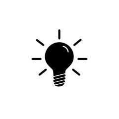 Fototapeta premium Light Bulb icon on white. Vector illustration