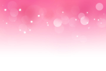 Abstract pink bokeh  on white background