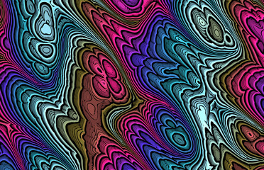 psychodelic multi wavy colors