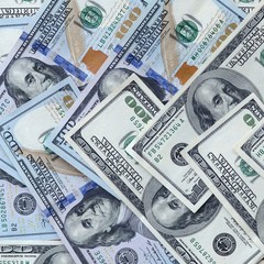Many hundred dollar bills