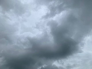 white clouds on the dark sky background,cumulonimbus, nimbostratus