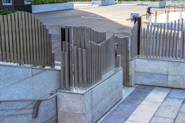 Decorative fence made of metal rods