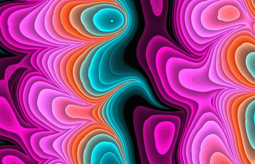 psychodelic multi wavy colors