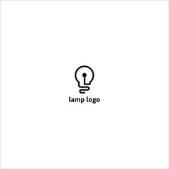 bulb logo design template. lighting and internet. vector