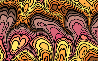 Fototapeta premium psychodelic multi wavy colors