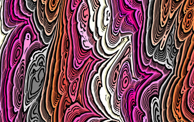 psychodelic multi wavy colors