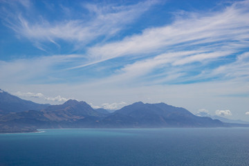 aerial view of Kaikoura bay, New Zealand