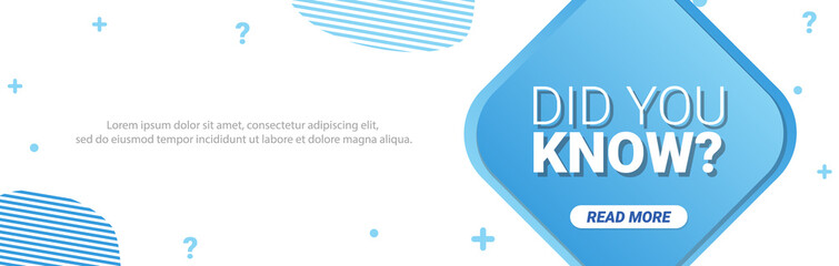 Did you know label. Banner or sticker with Interesting fact.