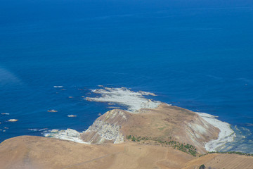 aerial view of Kaikoura bay, New Zealand