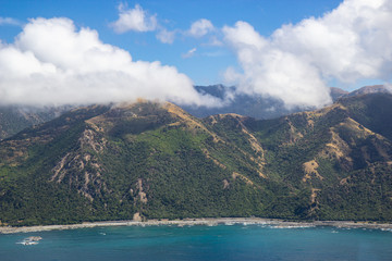 aerial view of Kaikoura bay, New Zealand