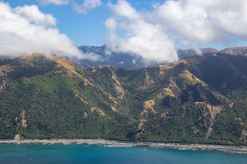 aerial view of Kaikoura bay, New Zealand