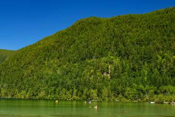 Recreation at the beautiful Lake Cameron, Vancouver Island, BC