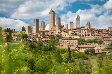 Beautiful view of the medieval town of San Gimignano, Italy