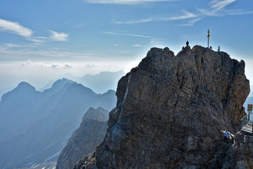 Zugspitzgipfel und Umgebung in Bayern, Deutschland