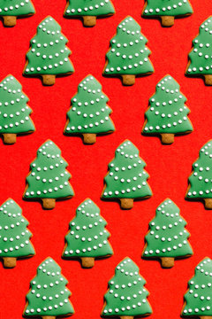 Gingerbread Christmas Tree Background
