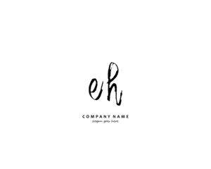 Obraz premium EH Initial letter logo template vector 