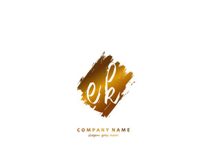 Fototapeta premium EK Initial letter logo template vector 