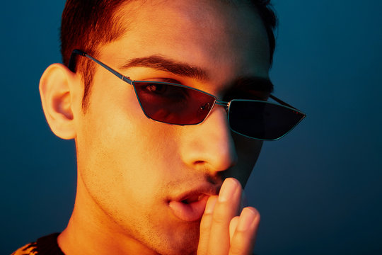 Stunning closeup male portrait