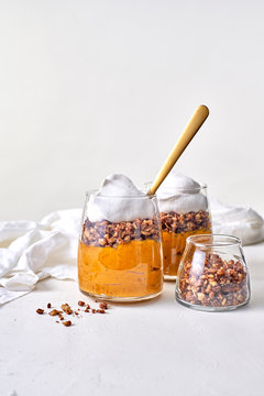 Stock Photo of Pumpkin Spiced Vegan Parfait Dessert
