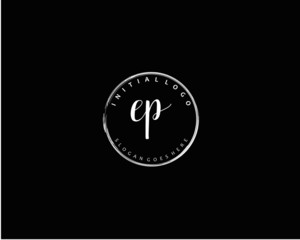 EP Initial letter logo template vector	