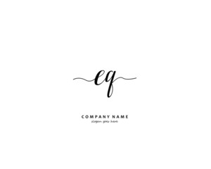 EQ Initial letter logo template vector	