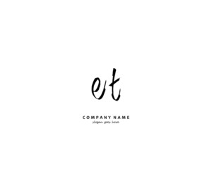 ET Initial letter logo template vector	