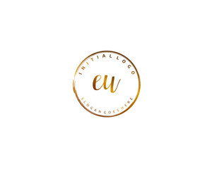 EU Initial letter logo template vector	