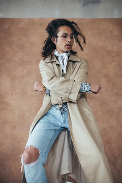 Young rasta man shot in natural light studio